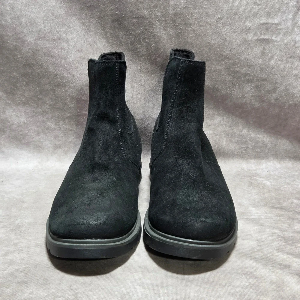 Sorel Mens Caribou Chelsea Boots Black Suede Waterproof NM4900-010 Size 12